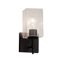 Sconces Single Glass by Justice Designs ( 102 | FSN-8411-10-SEED-MBLK-LED1-700 Fusion ) 