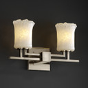Bathroom Fixtures Two Lights by Justice Designs ( 102 | GLA-8702-16-WHTW-NCKL Veneto Luce ) 