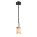 Mini Pendants Drum Shade by Justice Designs ( 102 | FAB-8445-10-CREM-CROM-LED1-700 Textile ) 