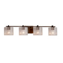 Bathroom Fixtures Four Lights by Justice Designs ( 102 | FSN-8444-30-SEED-DBRZ-LED4-2800 Fusion ) 