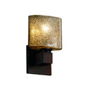 Sconces Single Glass by Justice Designs ( 102 | FSN-8707-30-MROR-DBRZ-LED1-700 Fusion ) 