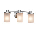 Bathroom Fixtures Three Lights by Justice Designs ( 102 | FSN-8513-10-FRCR-NCKL-LED3-2100 Fusion ) 