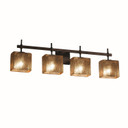 Bathroom Fixtures Four Lights by Justice Designs ( 102 | FSN-8414-55-MROR-DBRZ Fusion ) 