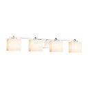 Bathroom Fixtures Four Lights by Justice Designs ( 102 | FSN-8444-55-OPAL-CROM Fusion ) 