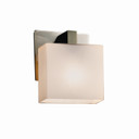 Sconces Single Glass by Justice Designs ( 102 | FSN-8931-55-OPAL-NCKL Fusion ) 