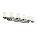 Bathroom Fixtures Five+Lights by Justice Designs ( 102 | FSN-8516-10-OPAL-CROM Fusion ) 