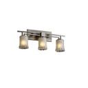 Bathroom Fixtures Three Lights by Justice Designs ( 102 | GLA-8703-16-WTFR-NCKL Veneto Luce ) 
