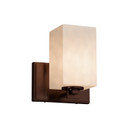 Sconces Single Glass by Justice Designs ( 102 | CLD-8441-15-DBRZ-LED1-700 Clouds ) 