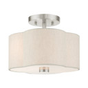 Semi-Flush Mts. Drum Shade by Livex Lighting ( 107 | 58061-91 Solstice ) 