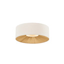 Flush Mounts Drum Shade by Justice Designs ( 102 | FAB-9581-CREM-MBLK Textile ) 