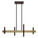 Linear/Island 4 Light + by Livex Lighting ( 107 | 49334-07 Denmark ) 
