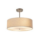 Pendants Drum Shade by Justice Designs ( 102 | FAB-9591-CREM-NCKL Textile ) 