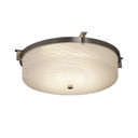 Flush Mounts Bowl Style by Justice Designs ( 102 | FSN-8985-WEVE-NCKL-LED2-1400 Fusion ) 
