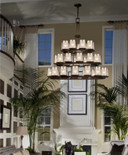 Large Chandeliers Glass Shade by Justice Designs ( 102 | FSN-8712-10-MROR-DBRZ Fusion ) 