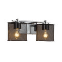 Bathroom Fixtures Two Lights by Justice Designs ( 102 | MSH-8442-30-CROM Wire Mesh ) 