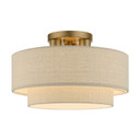 Semi-Flush Mts. Drum Shade by Livex Lighting ( 107 | 58897-48 Bellingham ) 