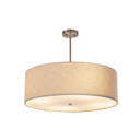 Semi-Flush Mts. Drum Shade by Justice Designs ( 102 | FAB-9592-CREM-NCKL Textile ) 