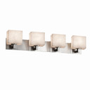 Bathroom Fixtures Four Lights by Justice Designs ( 102 | CLD-8924-55-NCKL Clouds ) 