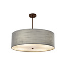 Mid. Chandeliers Drum Shade by Justice Designs ( 102 | FAB-9592-GRAY-DBRZ Textile ) 