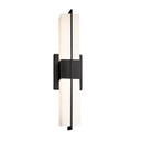 Bathroom Fixtures Cylindrical / Linear by Justice Designs ( 102 | FSN-9051-OPAL-MBLK Fusion ) 