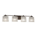 Bathroom Fixtures Four Lights by Justice Designs ( 102 | GLA-8444-30-LACE-DBRZ Veneto Luce ) 
