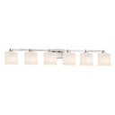 Bathroom Fixtures Five+Lights by Justice Designs ( 102 | FSN-8436-30-OPAL-NCKL Fusion ) 