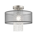 Semi-Flush Mts. Drum Shade by Livex Lighting ( 107 | 43202-91 Bella Vista ) 