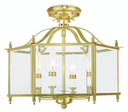 Semi-Flush Mts. Candle by Livex Lighting ( 107 | 4398-02 Livingston ) 