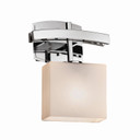 Sconces Single Glass by Justice Designs ( 102 | FSN-8597-55-OPAL-CROM Fusion ) 