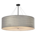 Pendants Drum Shade by Justice Designs ( 102 | FAB-9597-GRAY-MBLK Textile ) 