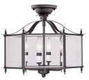 Semi-Flush Mts. Candle by Livex Lighting ( 107 | 4398-07 Livingston ) 