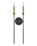 Sconces Double Candle by Lark ( 531 | 83072BK Hux ) 