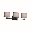 Bathroom Fixtures Three Lights by Justice Designs ( 102 | FAB-8423-55-GRAY-DBRZ-LED3-2100 Textile ) 