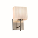 Sconces Single Glass by Justice Designs ( 102 | FSN-8411-55-RBON-NCKL Fusion ) 