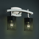 Bathroom Fixtures Three Lights by Justice Designs ( 102 | MSH-8592-10-NCKL Wire Mesh ) 