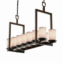 Linear/Island Geometric/Linear by Justice Designs ( 102 | FAB-8769-10-WHTE-DBRZ Textile ) 