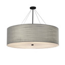 Pendants Drum Shade by Justice Designs ( 102 | FAB-9599-GRAY-MBLK Textile ) 
