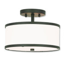 Semi-Flush Mts. Drum Shade by Livex Lighting ( 107 | 62626-07 Park Ridge ) 