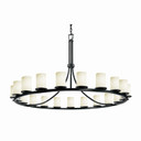 Large Chandeliers Glass Shade by Justice Designs ( 102 | FSN-8716-10-OPAL-MBLK Fusion ) 