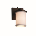 Sconces Drum Shade by Justice Designs ( 102 | FAB-8771-10-WHTE-DBRZ-LED1-700 Textile ) 