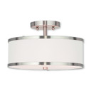 Semi-Flush Mts. Drum Shade by Livex Lighting ( 107 | 62627-91 Park Ridge ) 
