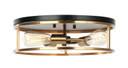 Flush Mounts Cage Style by Matteo Lighting ( 423 | M15503BKAG Clarke ) 