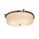 Flush Mounts Bowl Style by Justice Designs ( 102 | PNA-8985-WAVE-NCKL Porcelina ) 