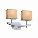 Bathroom Fixtures Two Lights by Justice Designs ( 102 | FAB-8592-55-CREM-NCKL Textile ) 