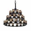 Large Chandeliers Metal Shade by Justice Designs ( 102 | MSH-8712-10-MBLK Wire Mesh ) 