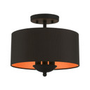 Semi-Flush Mts. Drum Shade by Livex Lighting ( 107 | 45611-04 Sentosa ) 