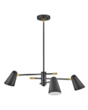 Mid. Chandeliers Metal Shade by Lark ( 531 | 83543BK Birdie ) 