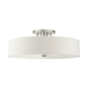 Semi-Flush Mts. Drum Shade by Livex Lighting ( 107 | 45798-91 Meridian ) 