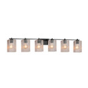 Bathroom Fixtures Five+Lights by Justice Designs ( 102 | FSN-8446-15-SEED-MBLK Fusion ) 