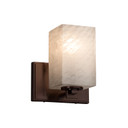 Sconces Single Glass by Justice Designs ( 102 | FSN-8441-15-WEVE-DBRZ-LED1-700 Fusion ) 